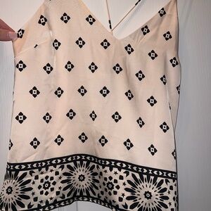 H&M Black and Cream Patterned Camisole